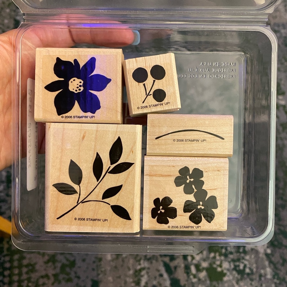 Stampin’ Up! Best Blossoms Stamp, 5 Wooden and Rubber Stamps